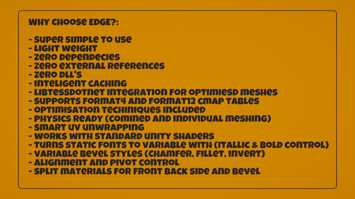 EDGE - Native 3D Text