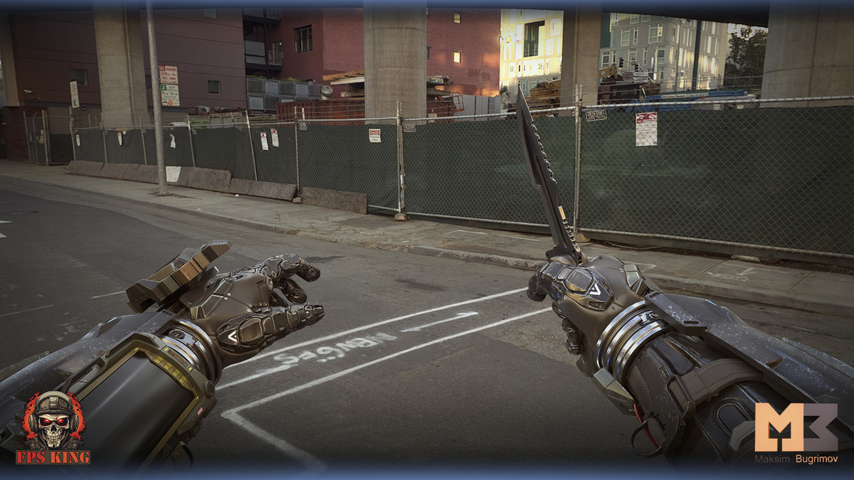 FPS Sci-Fi Hans With Knife (Animations)