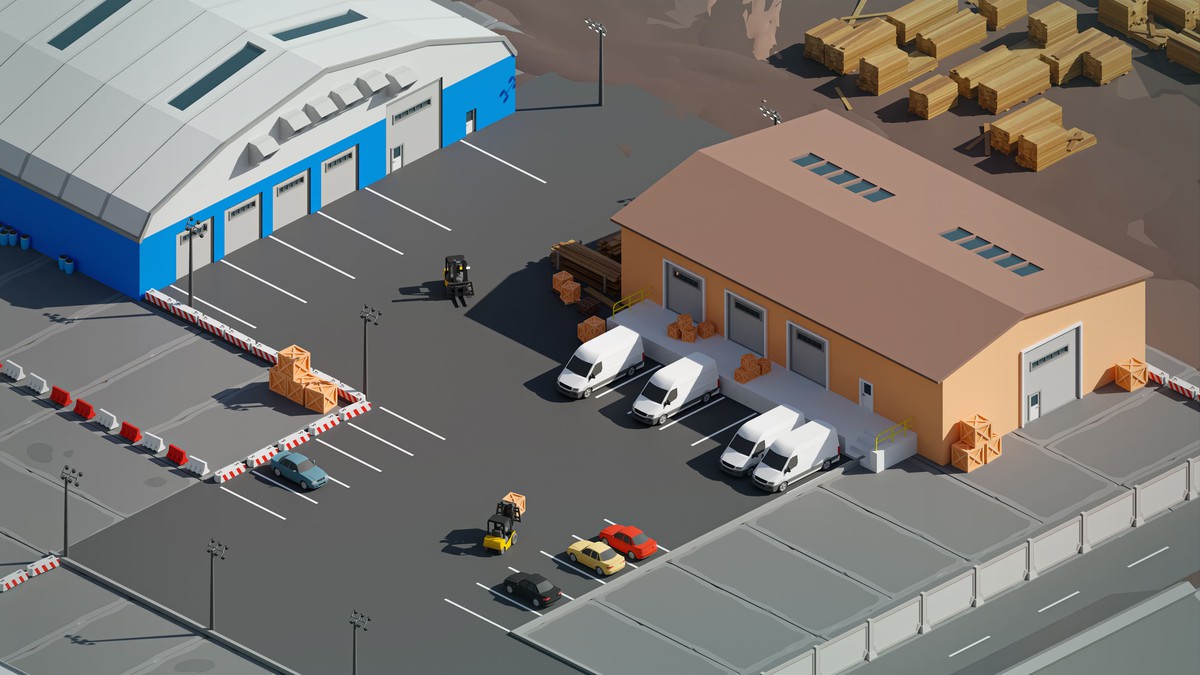 Logging Facility - Low Poly 3D Models Pack