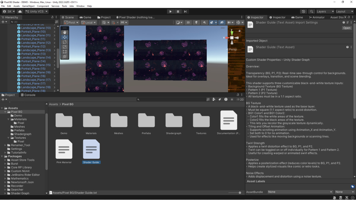 Pixel BG Shader