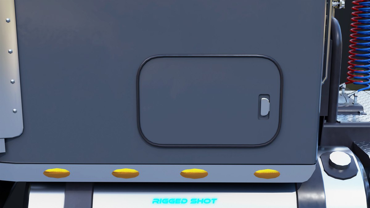 Heavy Truck Chassis 07 Cyan and Grey URP HDRP Textures