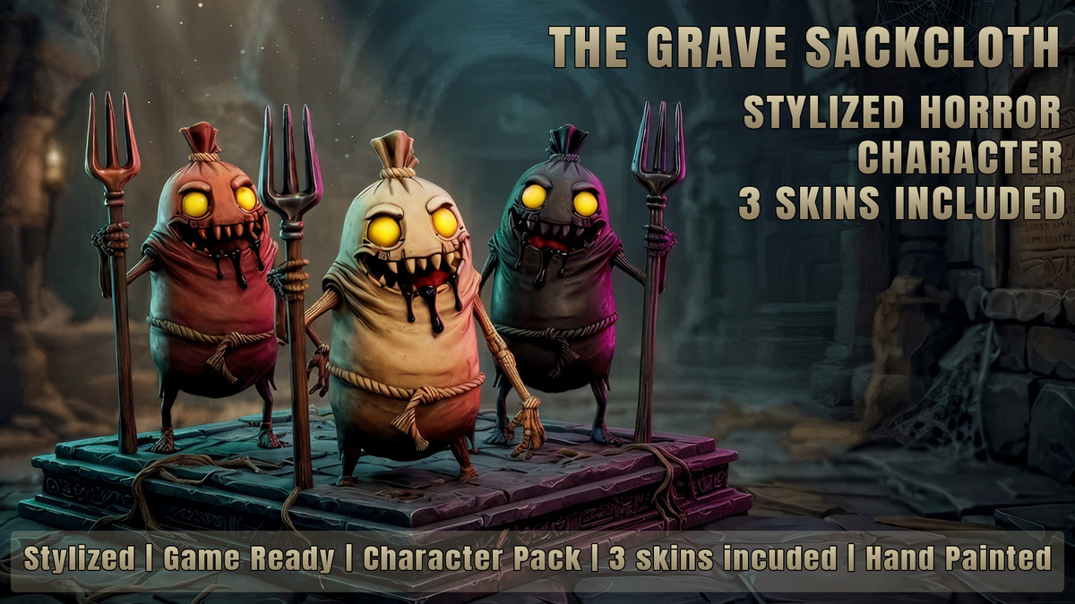 Nightmare Harvest Monsters 1 – Stylized Character Pack (5 Characters, 15 Skins)