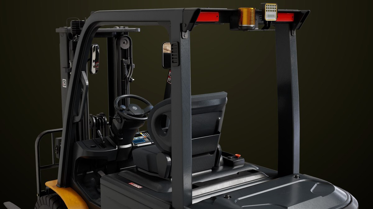 Forklift Truck03 Yellow URP HDRP Textures