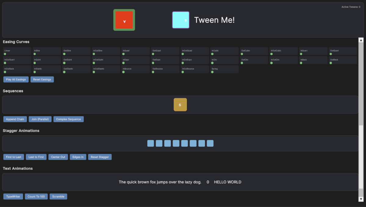 UI Toolkit: Tween Engine