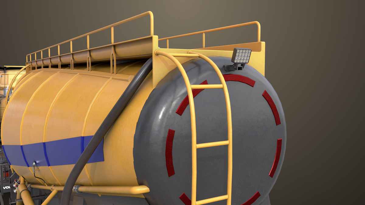 Chassis 06 Cement Trailer 01 Yellow