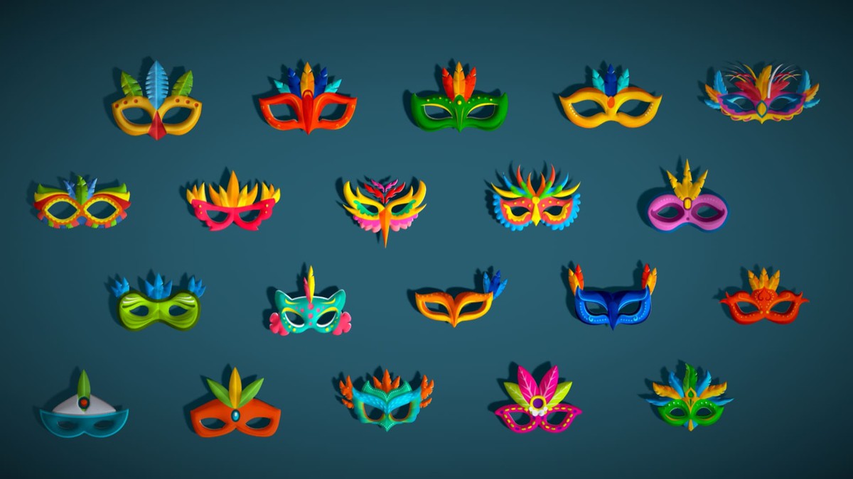 65+ Carnival Feather Mask Mega Pack - Kids Party Masks - Stylized Costume Masks