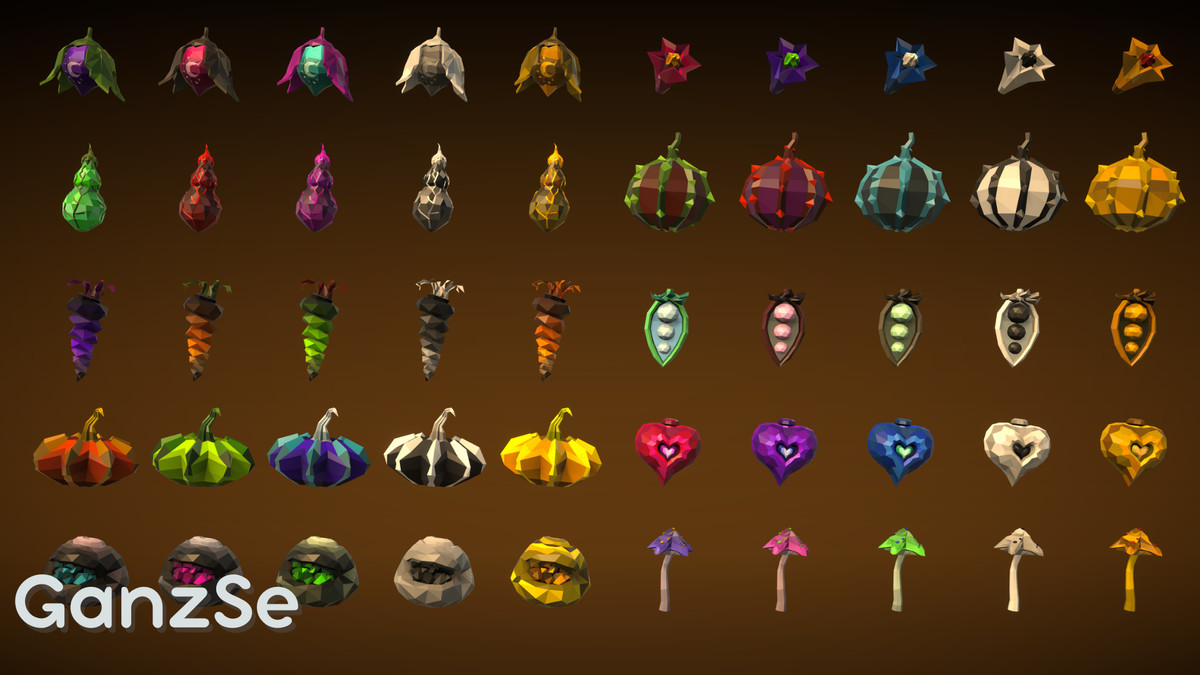 GanzSe Farming - Fantasy Low Poly Props