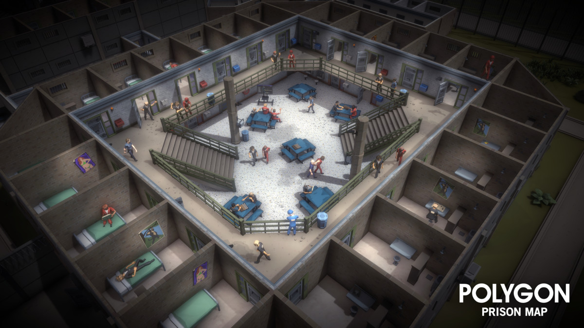 POLYGON - Prison Map by Synty