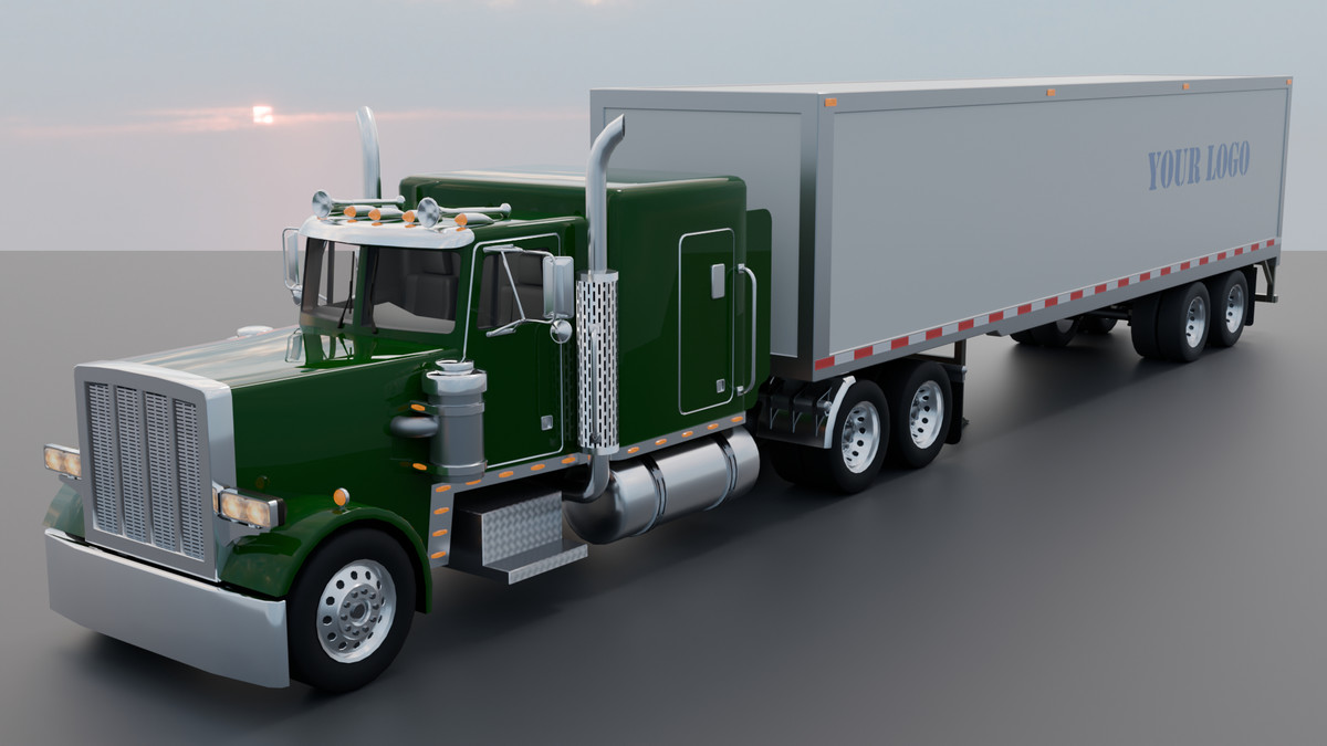 Realistic American Semi Truck Mega Pack (Box, Container & Tanker Trailers)