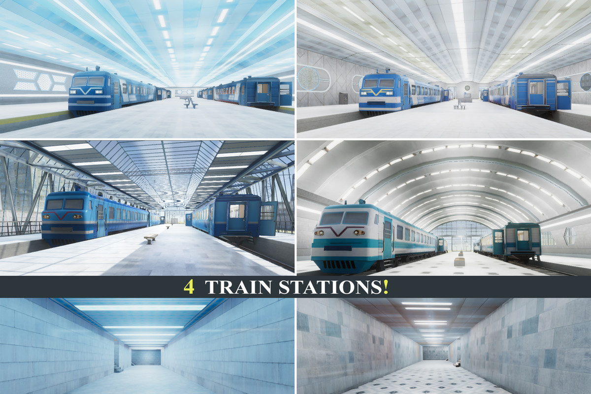 Subway and Train Stations Bundle - 10 Scenes