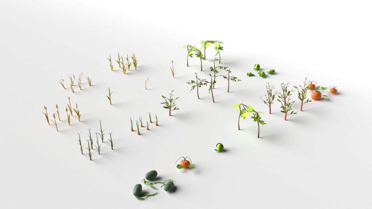 Low Poly Farm Construction Pack – Buildings & Vehicles