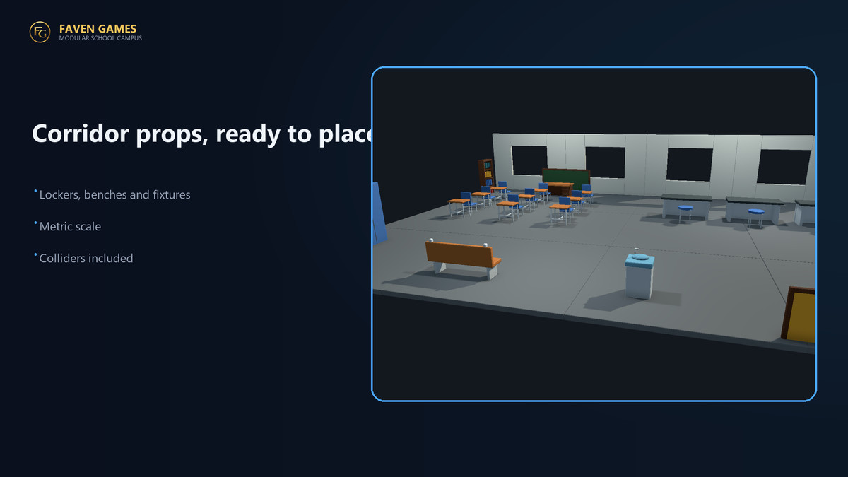 Modular School Campus - Stylized Environment Kit