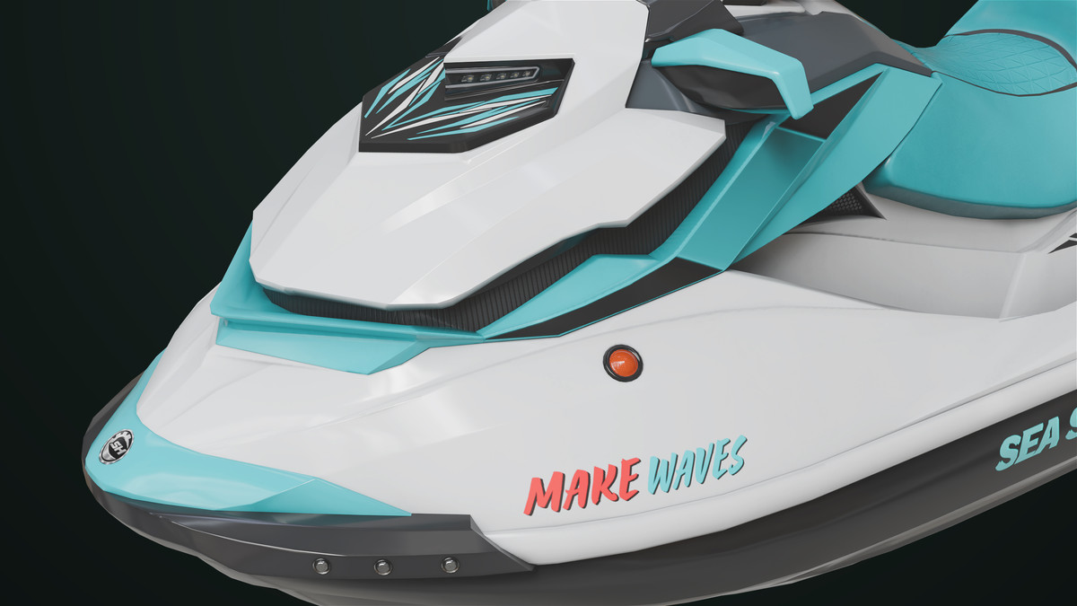 Jet Ski 02 White HDRP URP Textures