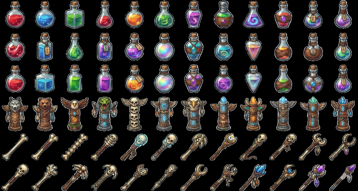 2D Fantasy RPG Weapon Icon Pack - 1000+ Items