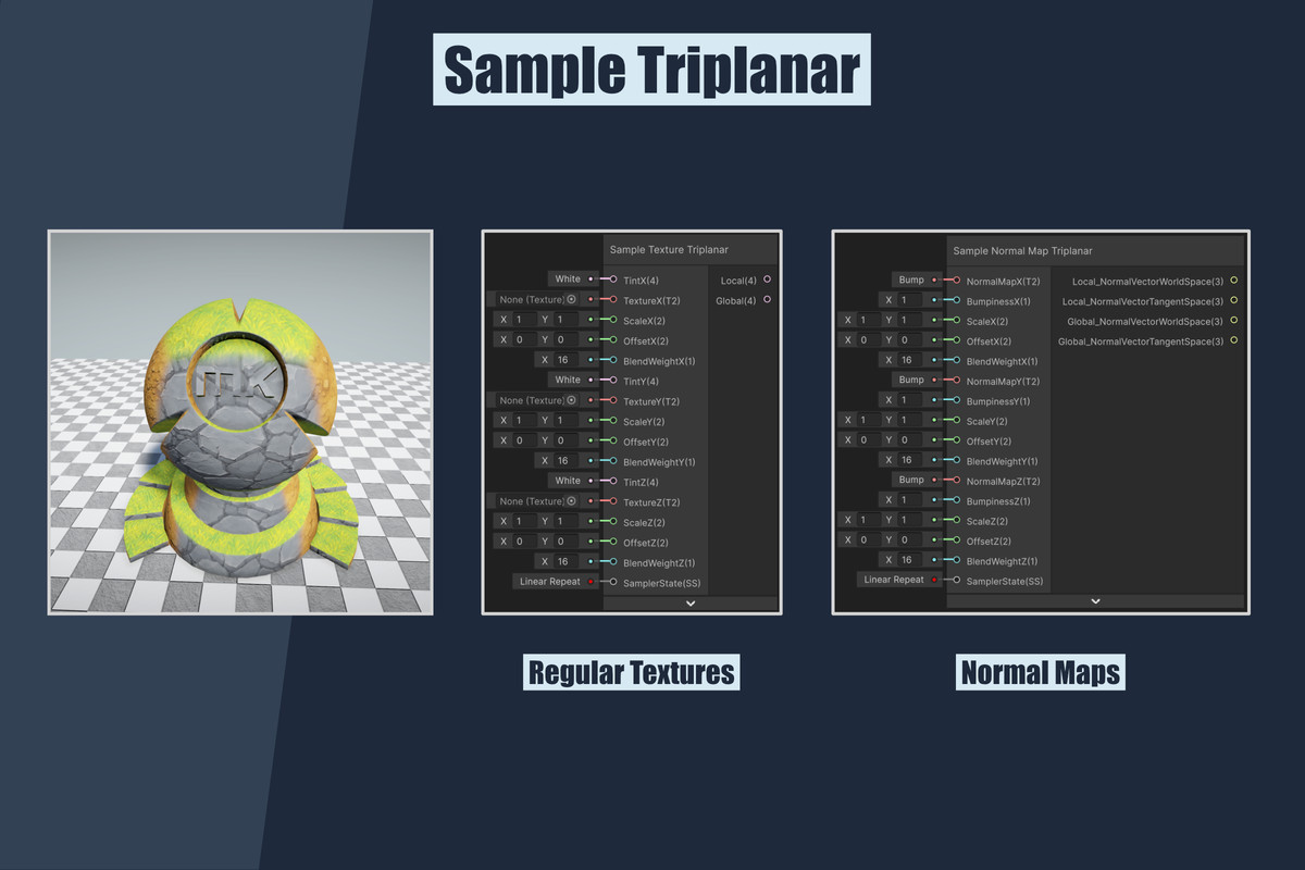 MK Nodes: Triplanar & Directional Mapping for Shader Graph