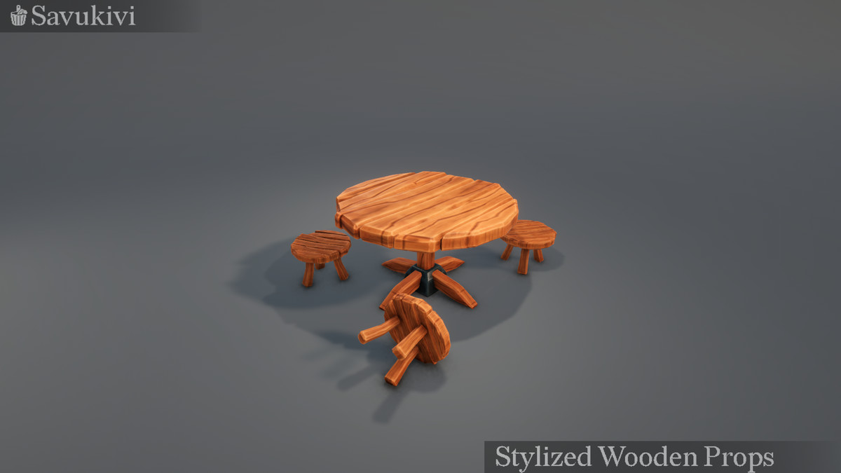 Stylized Wooden Props - Mini Pack