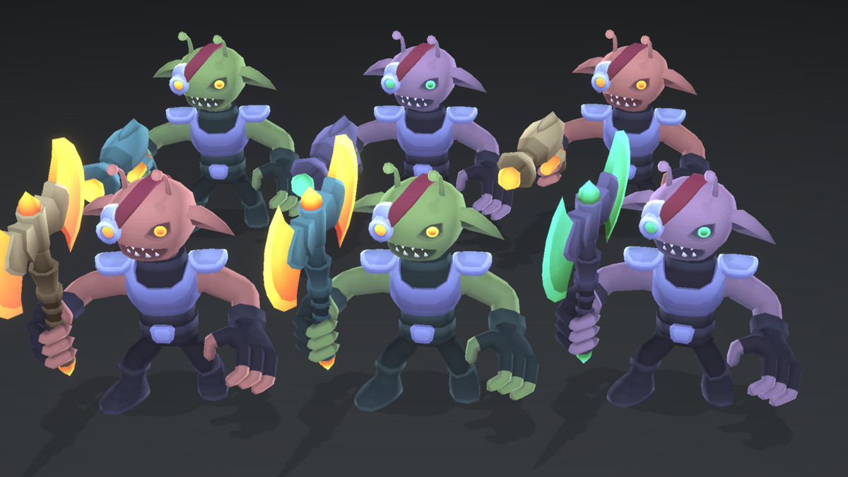 Stylized - CuteAliensPack / Asset Bundle