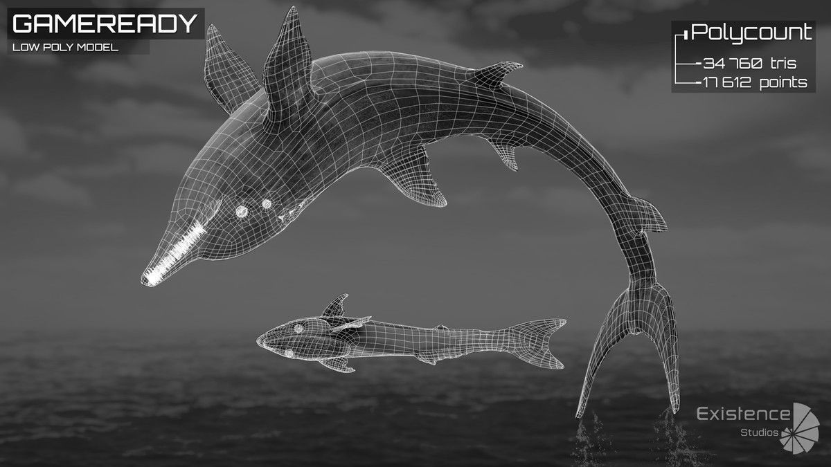 Underwater Creatures Pack 4 - WalrusSeal, Spider, Turtle, Worm, Dolphin & Remora