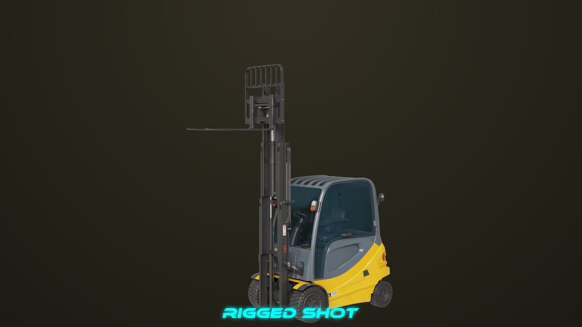 Forklift Truck 01 Yellow URP HDRP Textures