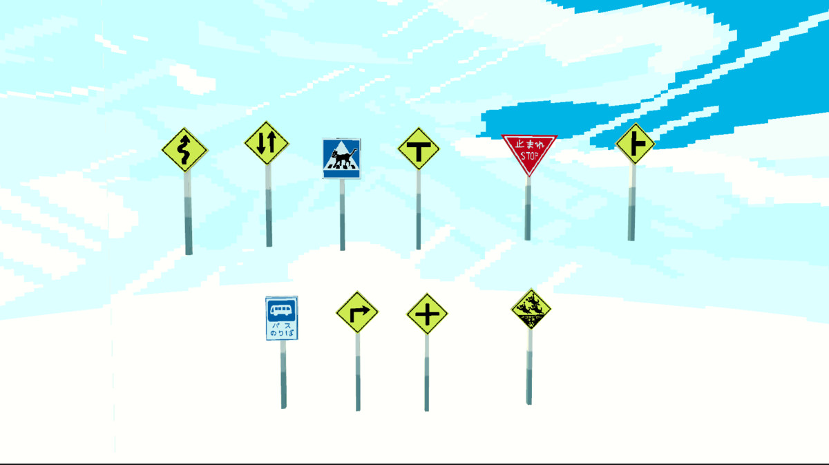 Low Poly Pixel World: Road to Kamakura
