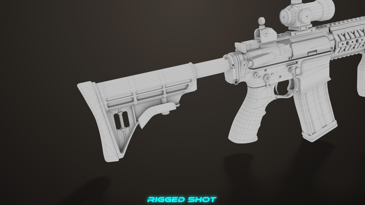 Machine Gun 17 Sandal URP HDRP Textures