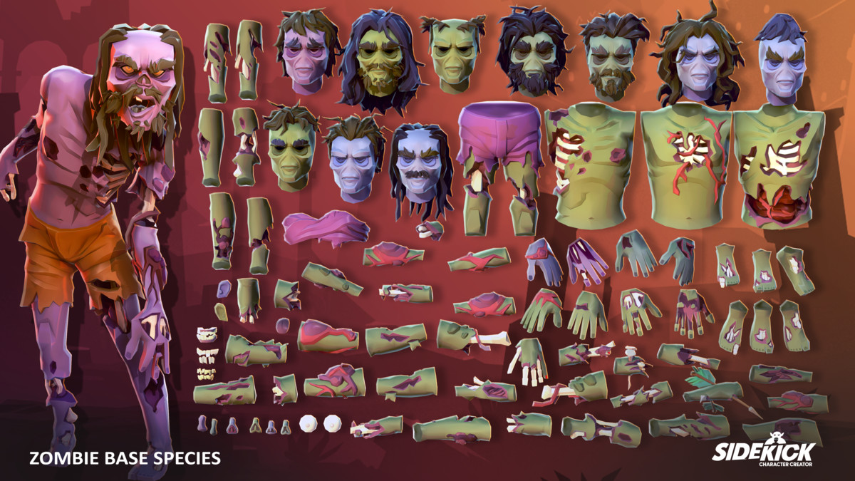 Apocalypse Zombies – Synty Sidekick Modular Characters