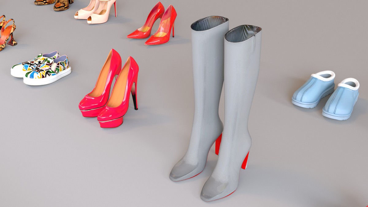 Ultimate Shoe Pack (72 Footwear Low-poly 3D models)