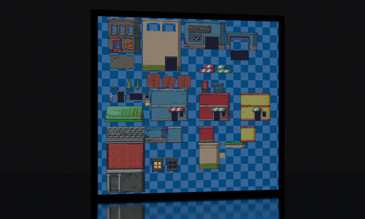 Pixel Art Town Tileset