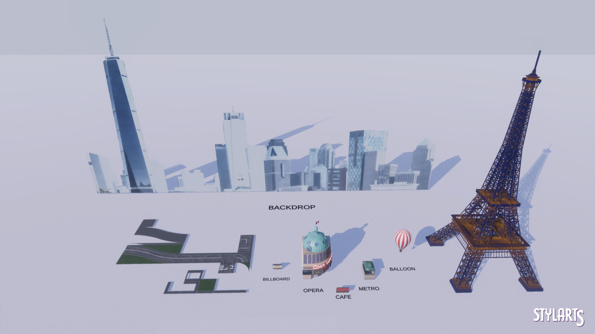 Stylized Paris City