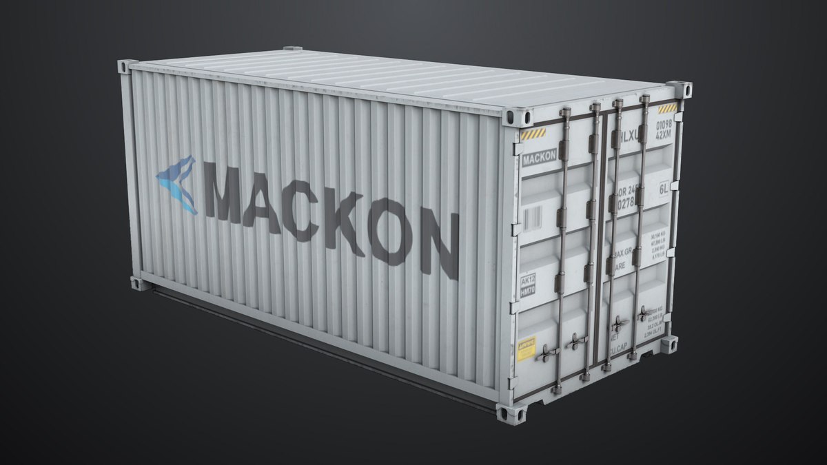 5 Cargo Container 20ft Single Mat URP HDRP Textures