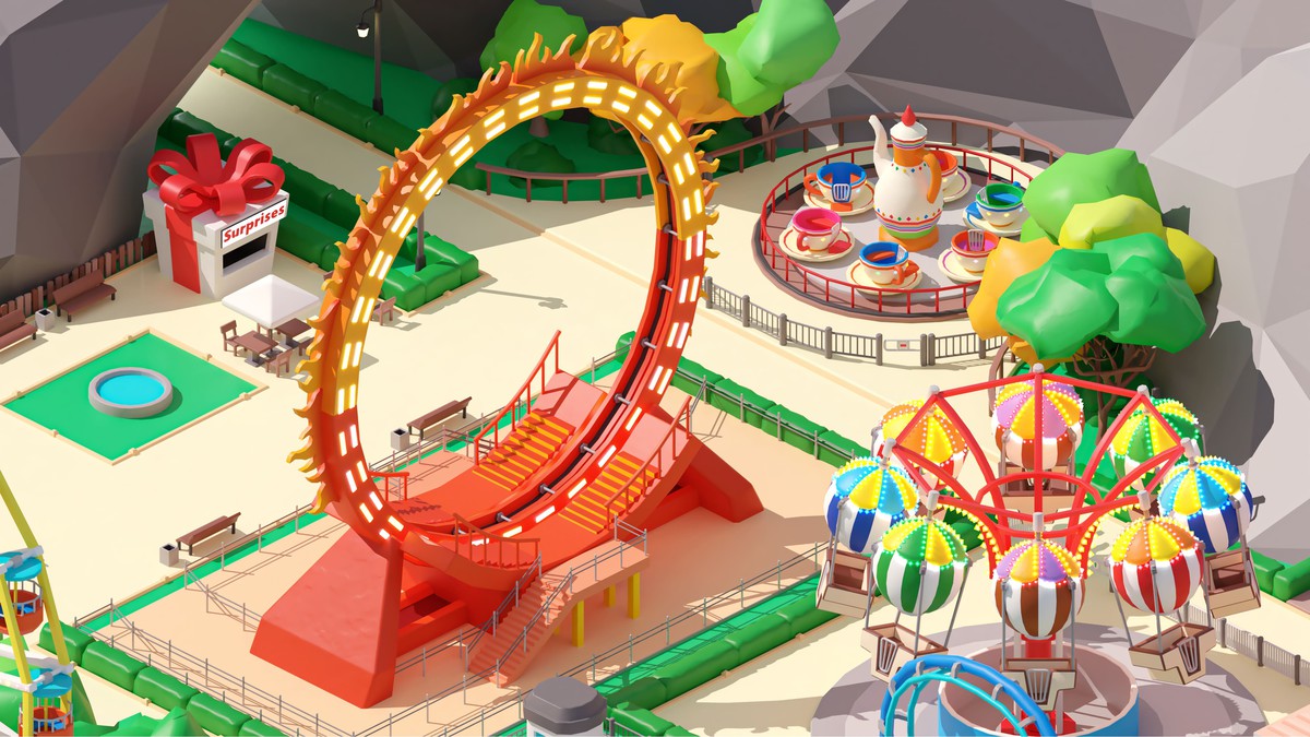 Amusement Park - Low Poly 3D Models Pack