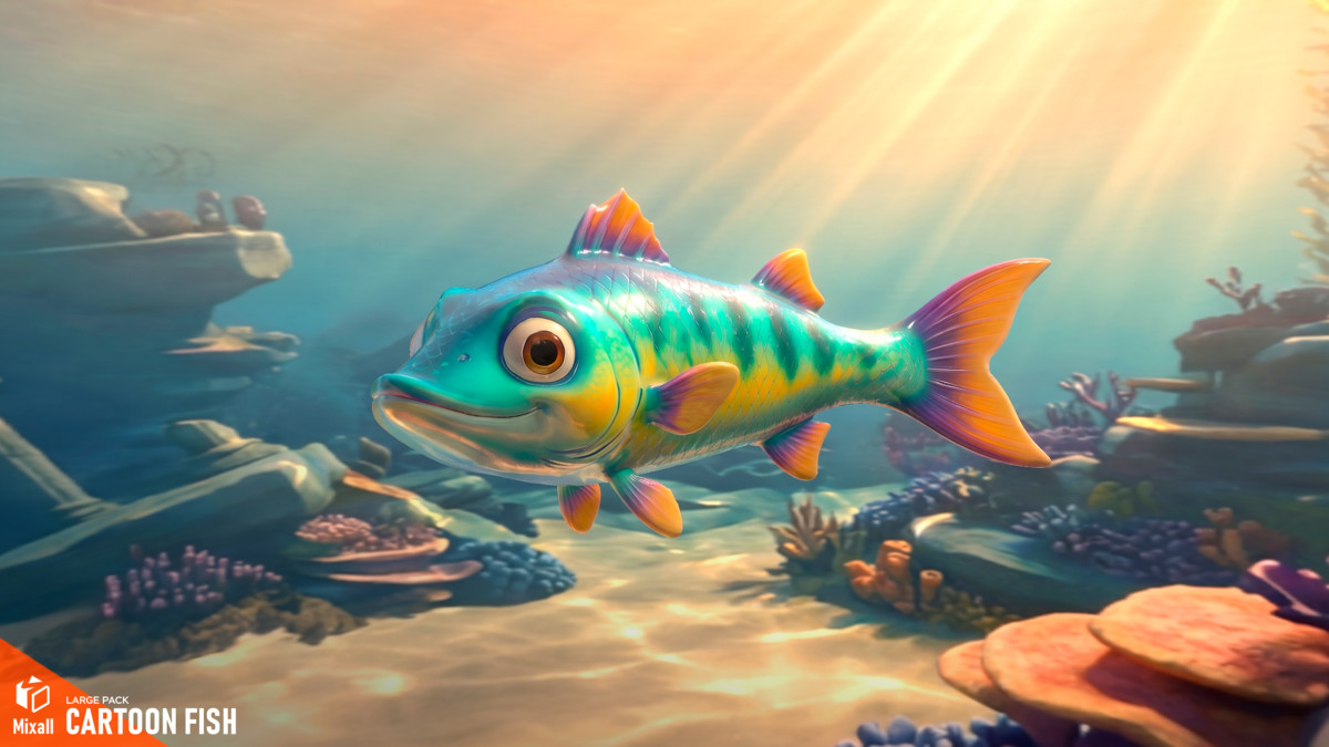 Cartoon fish - underwater pack
