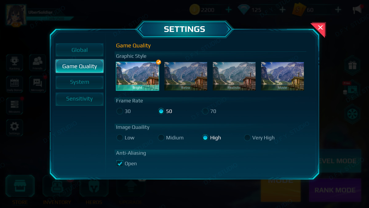 Sci-Fi Cyber UI Pro_Cyan Theme
