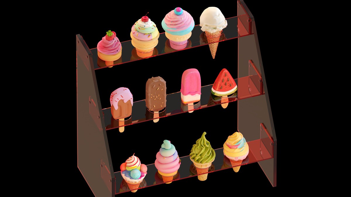 Delicious Ice Cream Collection – Colorful Dessert 3D Models