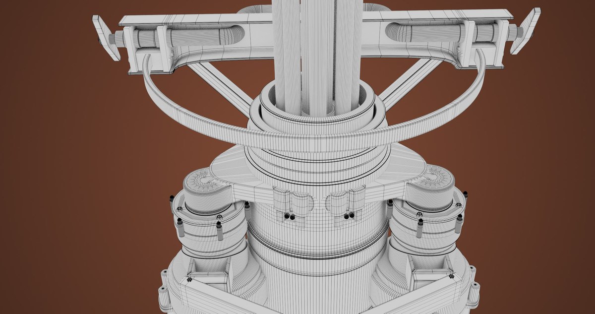 Minigun Machine Gun RED URP HDRP