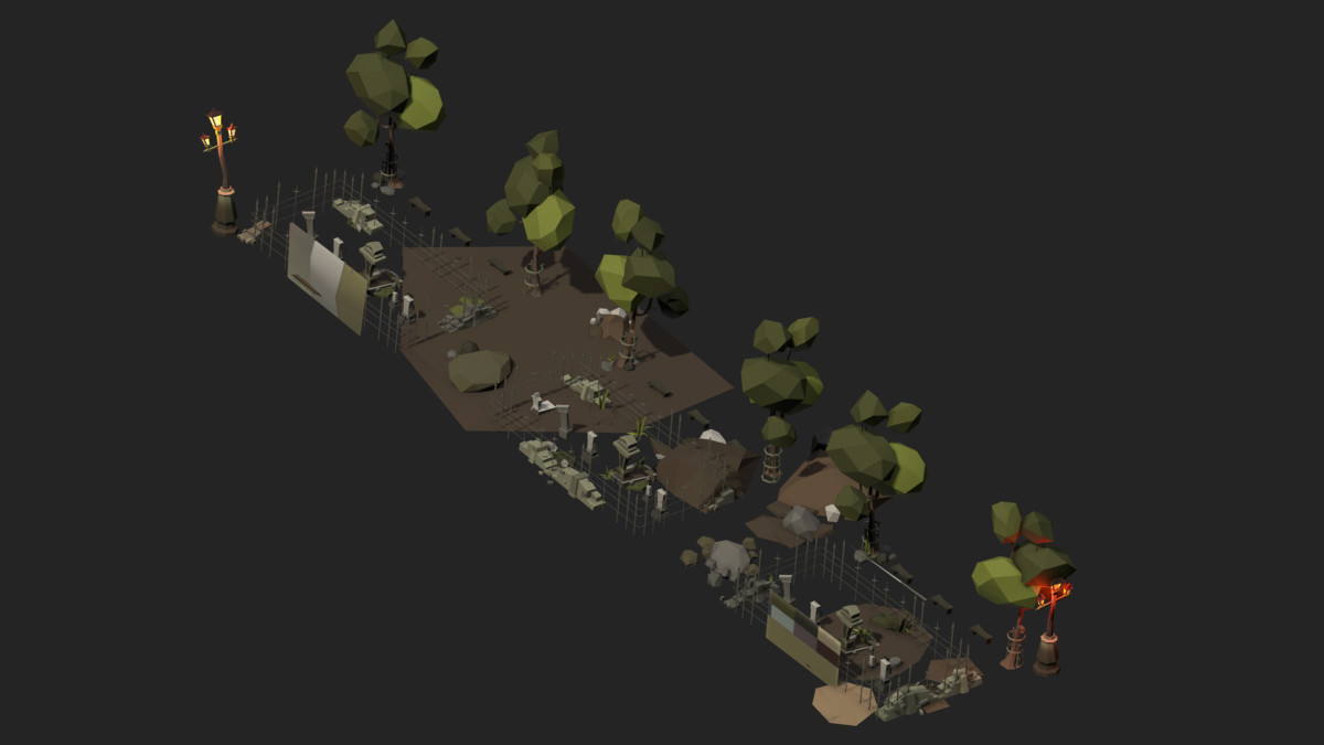 NecroPOLY - Low Poly Cemetery Kit — FREE - Dark Corners