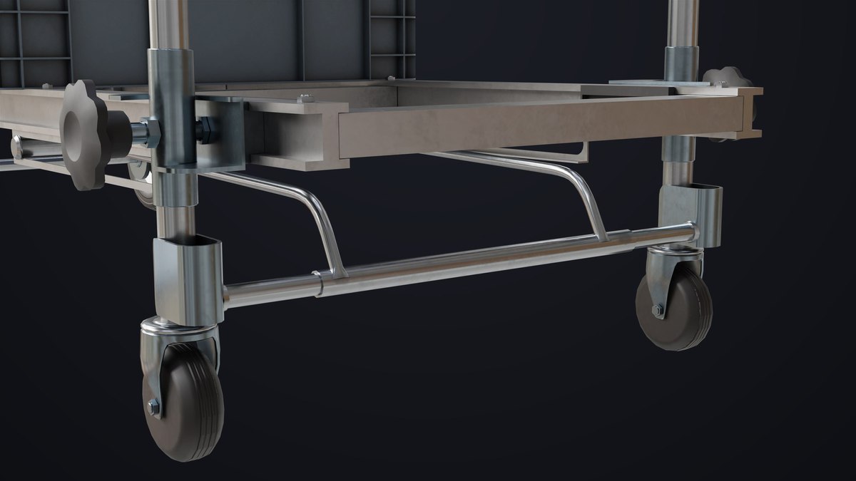 Convertible Hand Truck Steel URP HDRP Textures