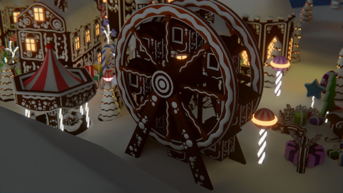 Low Poly Gingerbread Village by IGS