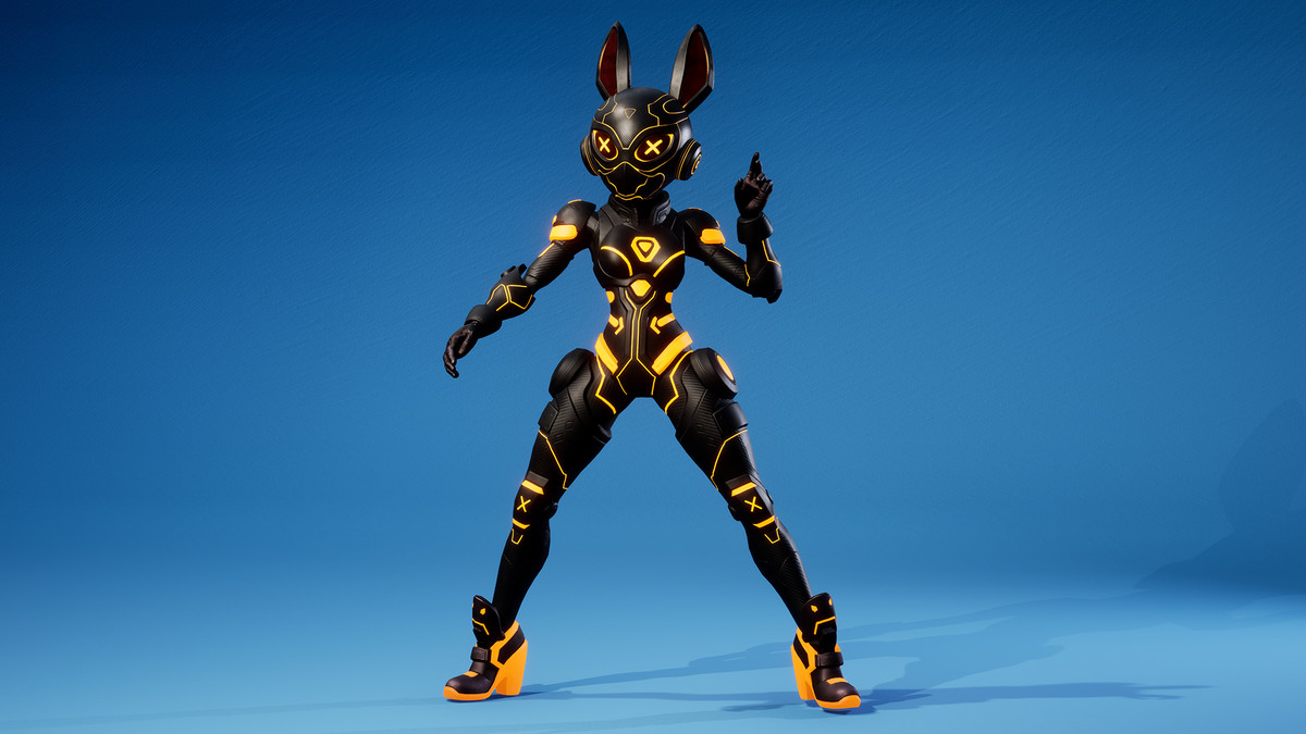 Cyber Bunny Android Sci-Fi Girl 4 – Stylized Character