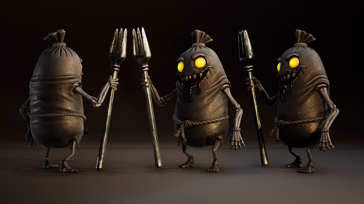 Stylized Horror Creature Pack – Grave Sackcloth (Game Ready, 3 Skins)