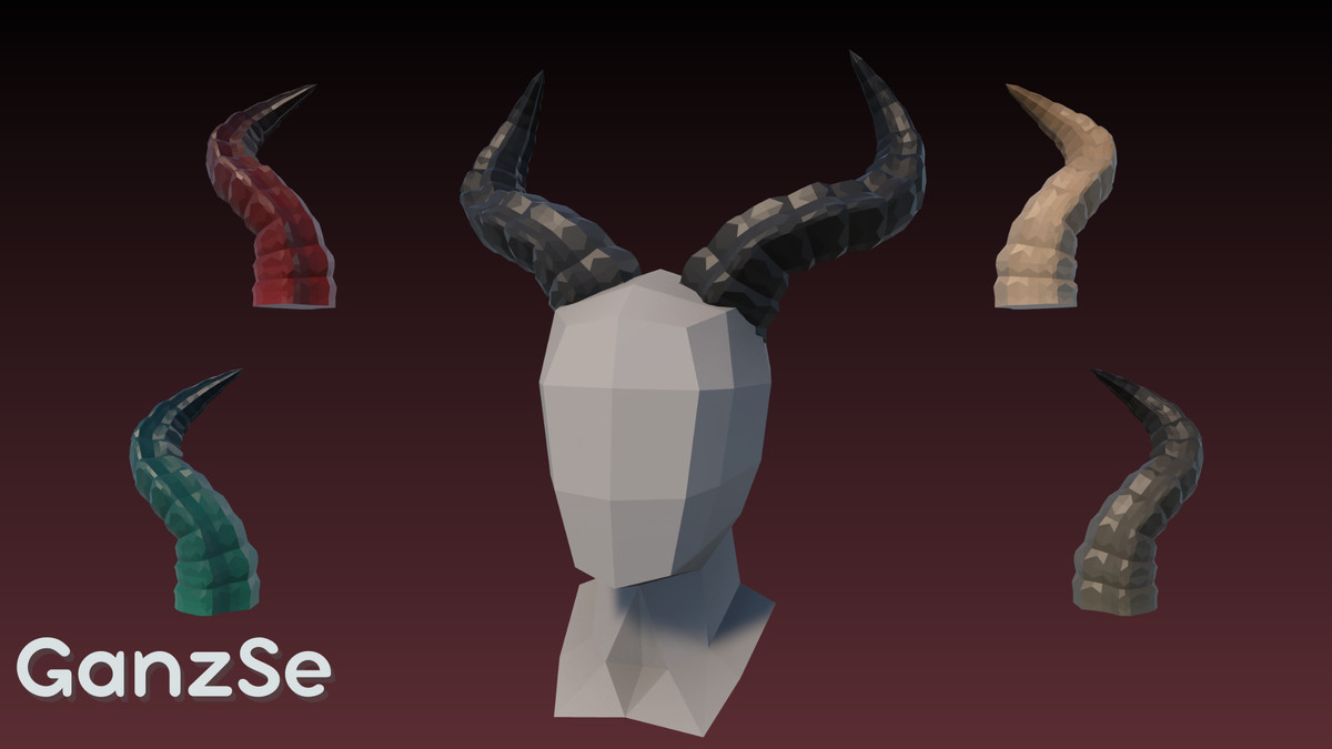 GanzSe Horns - Fantasy Low Poly Pack