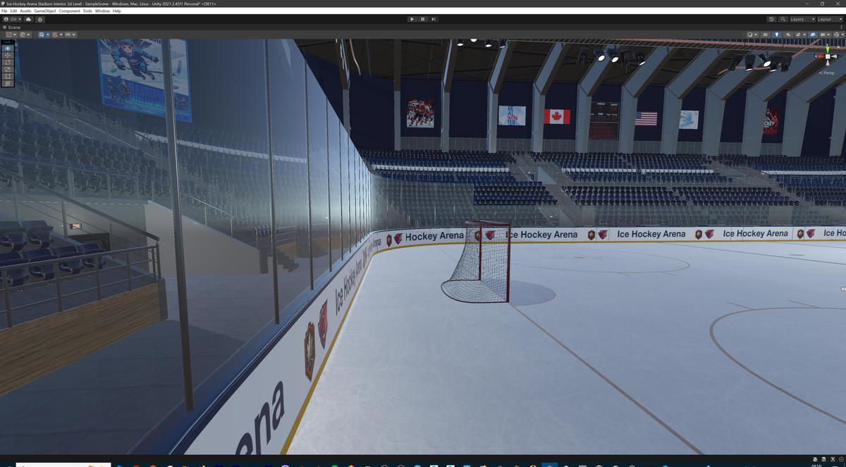Modular Ice Hockey Arena Stadium Interior 3d Level