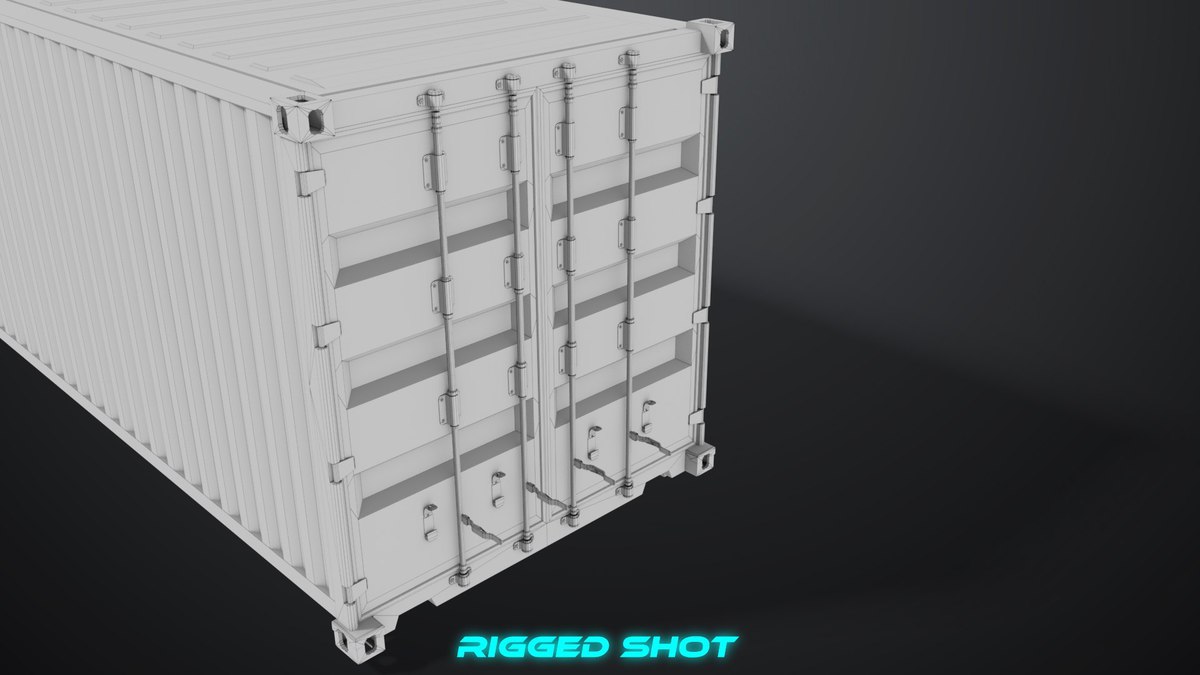 5 Cargo Container 20ft Single Mat URP HDRP Textures