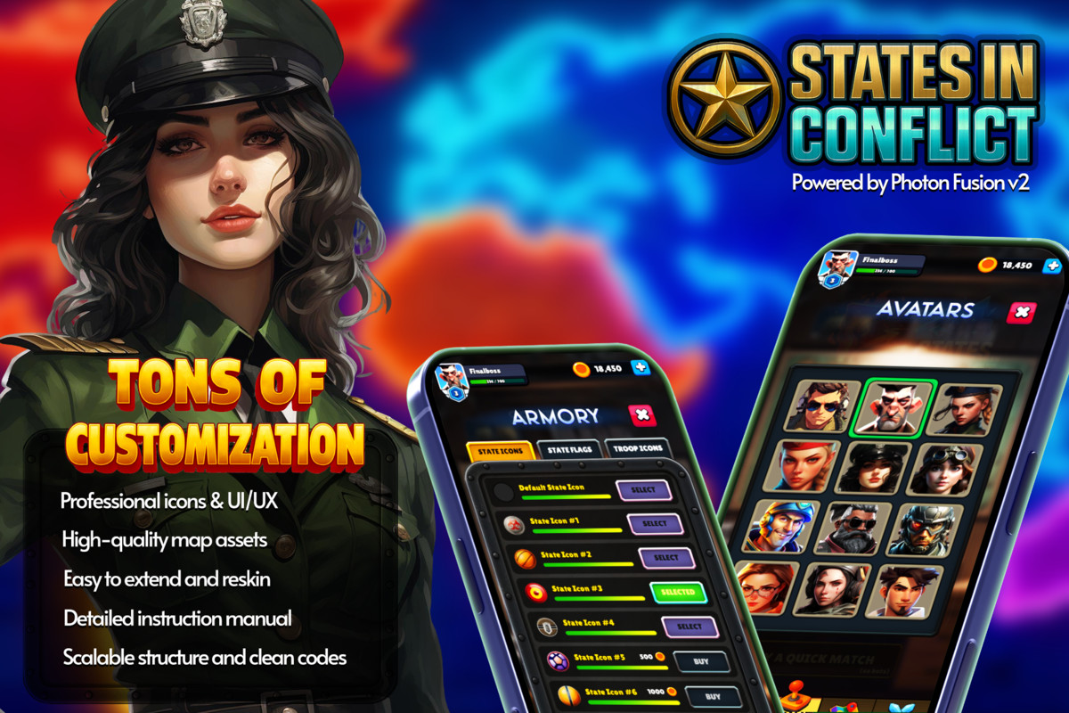 States in Conflict – State.io Multiplayer Strategy (Photon Fusion 2)
