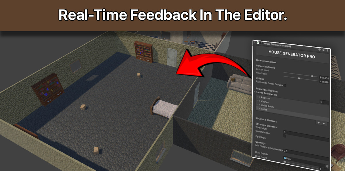 House Generator Pro – Procedural Rooms, Levels, Maps + Random Interior Builder