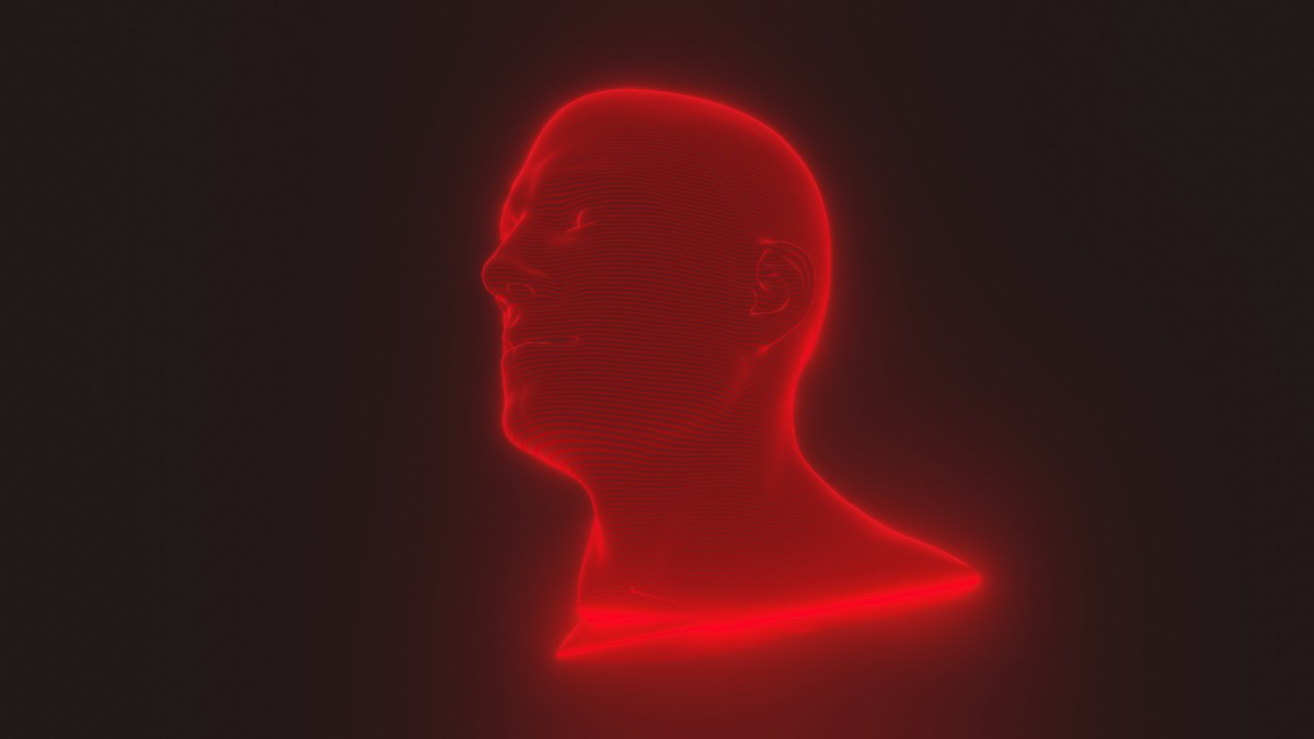 Sci-Fi Red Hologram Male Female Heads 3D Model Pack - Animated, Blend Shapes
