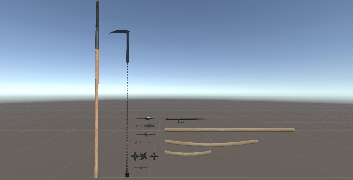 Traditional Japanese Dark Weaponry Set