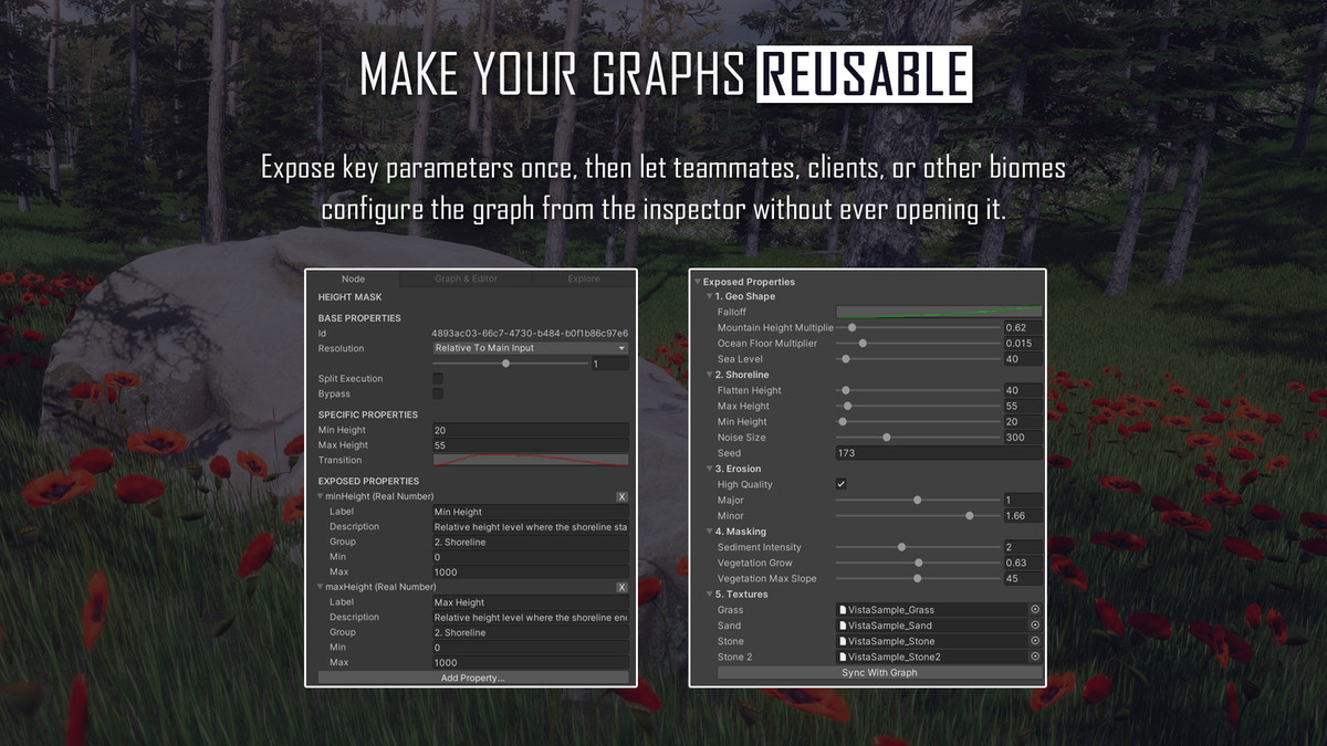 Vista Pro - Procedural Terrain Editor, Multi-Layer Biomes