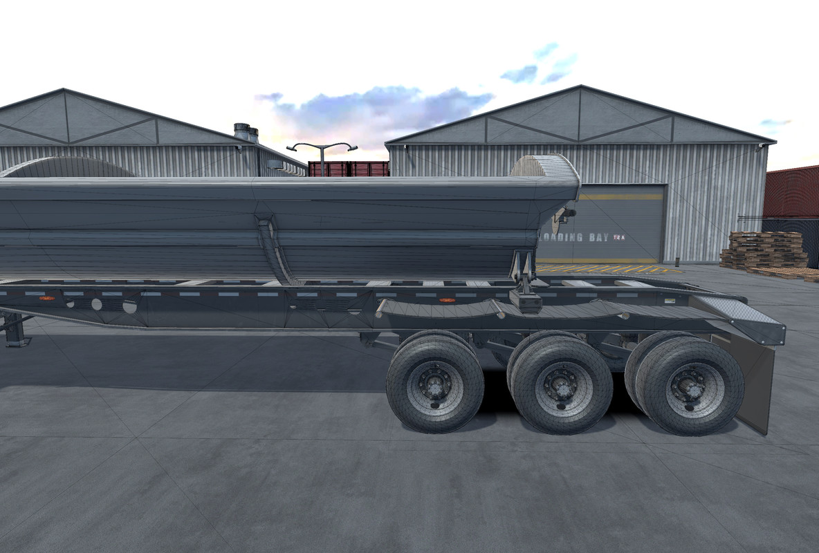 80s Semitruck Side Dump