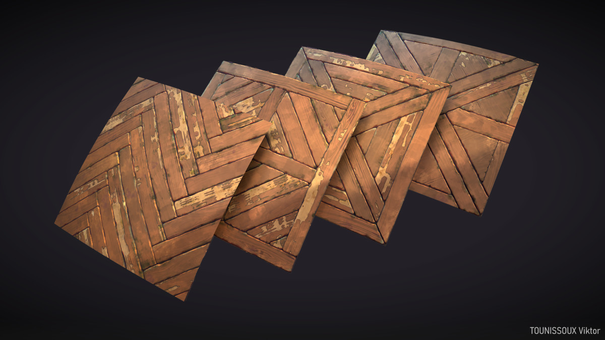 96 Stylized Woodplank Floor Texture Pack